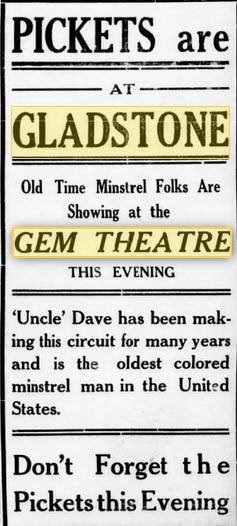 Gem Theatre - 29 Mar 1917 Ad